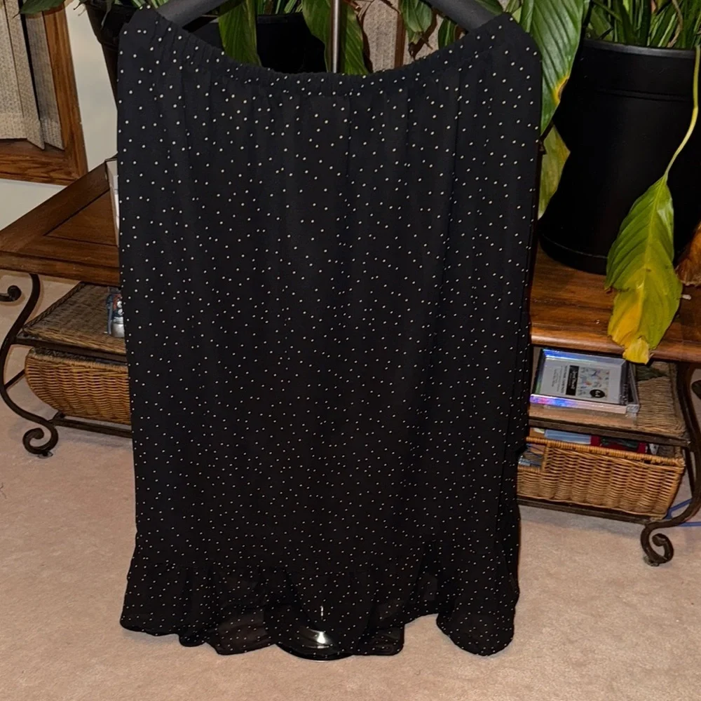 A New Day Black skirt with Gold Accents